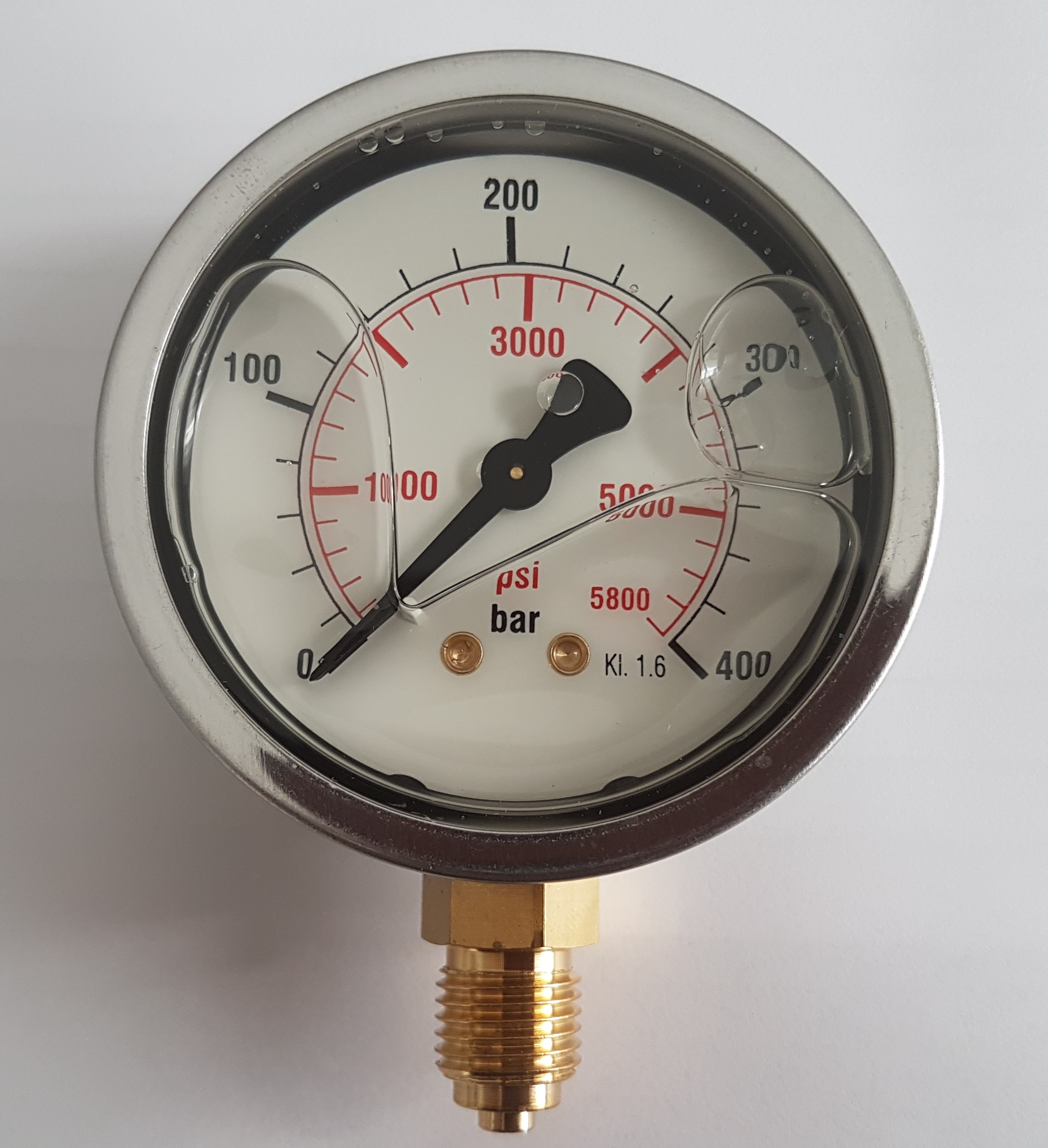 Manometer 400 Bar senkrecht