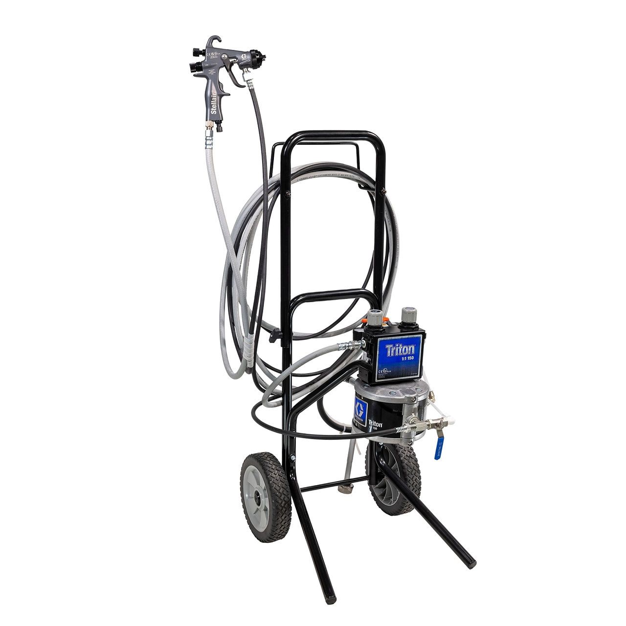 GRACO Triton-Lackiergerät, Fahrgestell, 100 psi, Stellair-Pistole, 1,4 mm-Düse - 234916