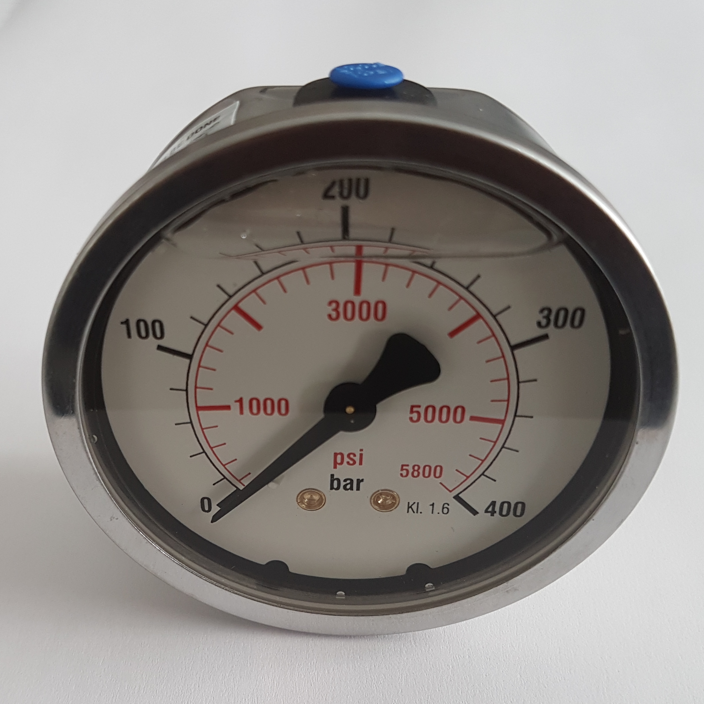 Manometer 400 Bar waagerecht