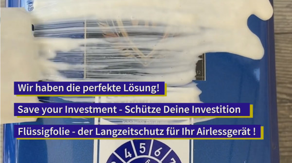 Flüssigfolie der Schutz Ihres Airlessgerätes !